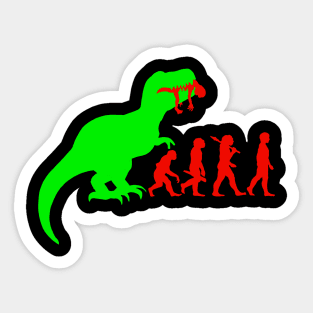 Evolution Dinosaur Sticker